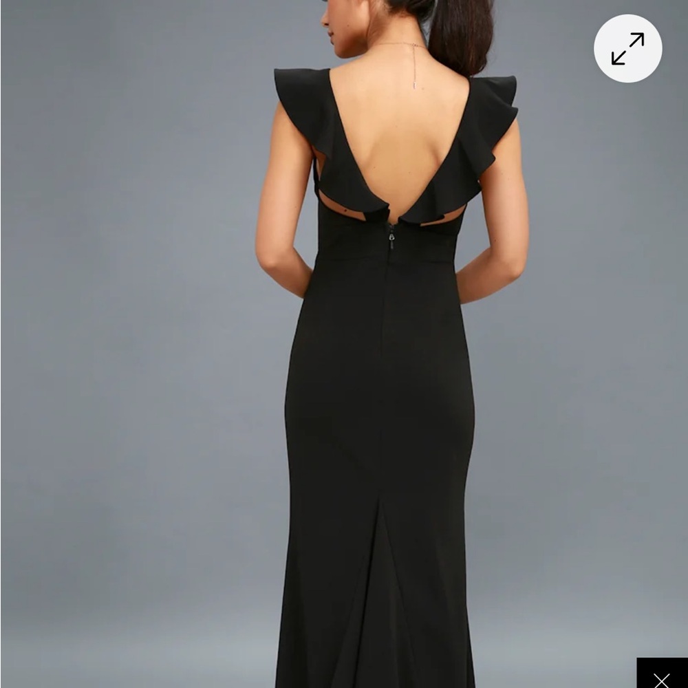 Lulu's Perfect Opportunity Black Maxi Ruffle Dress - Picture 2 of 8
